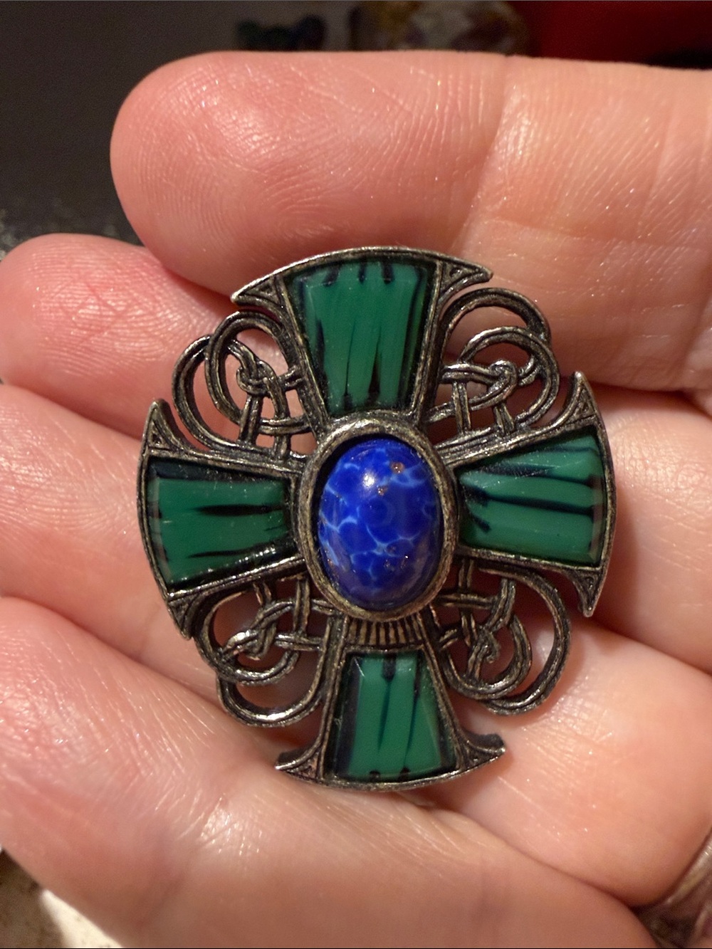 Vintage Celtic Cross Pendant /Brooch Absolutely perfect For Heritage